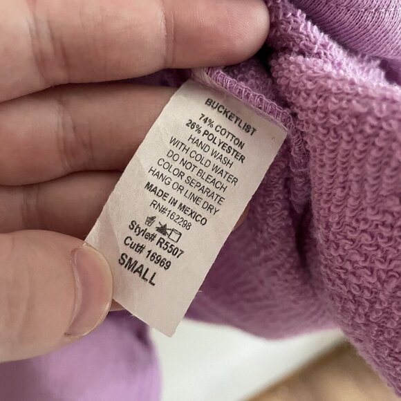 Bucket List Women S Lavender French Terry Color-Block Collared Loose Fit Romper - Picture 12 of 13